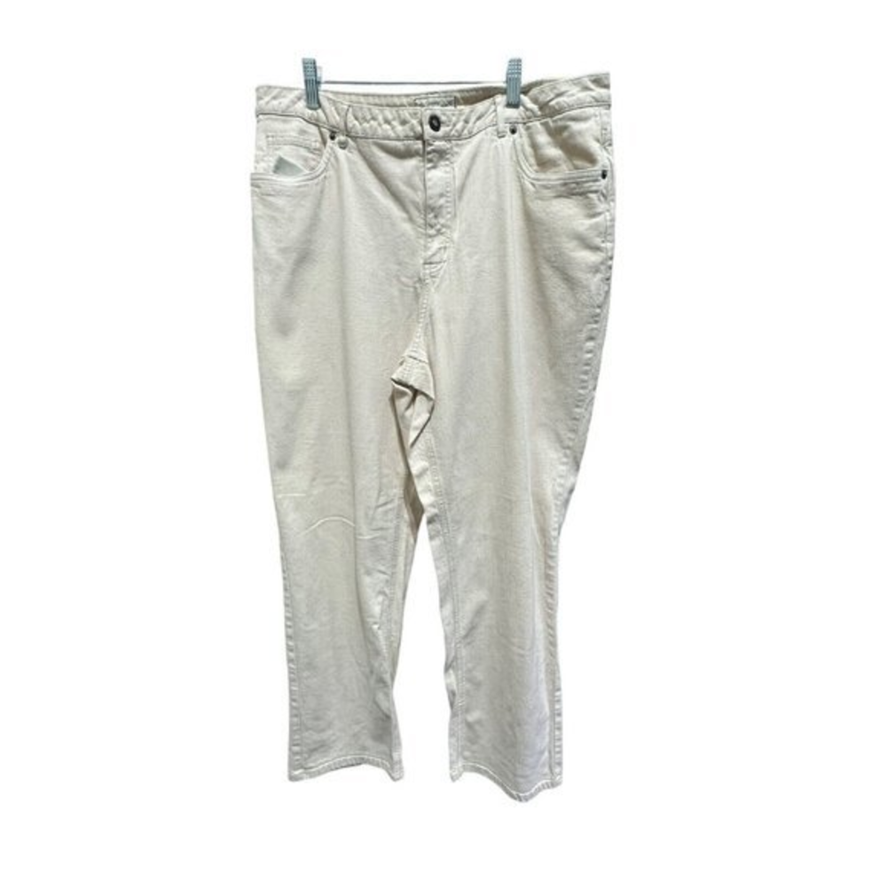 Coldwater Creek Jeans Cotton Stretch Tan Western‎ Straight Leg FLAW 18W